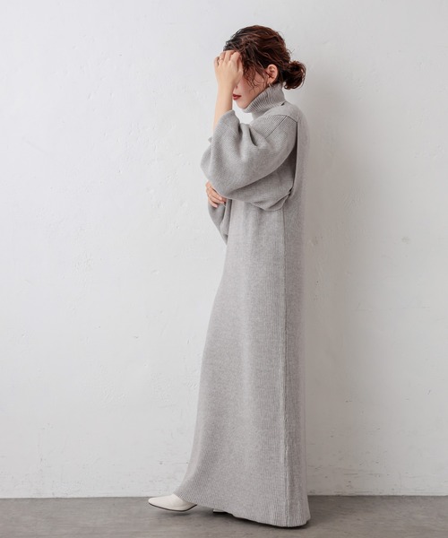 natural couture(ナチュラルクチュール)の「マルチWAYトレンディニットSETワンピース(ワンピース・レディース・アイボリー/ライトグレー/モカ/ラベンダー/キャメル・FREE)」の14枚目の写真