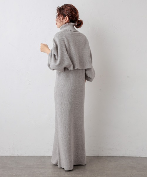 natural couture(ナチュラルクチュール)の「マルチWAYトレンディニットSETワンピース(ワンピース・レディース・アイボリー/ライトグレー/モカ/ラベンダー/キャメル・FREE)」の18枚目の写真