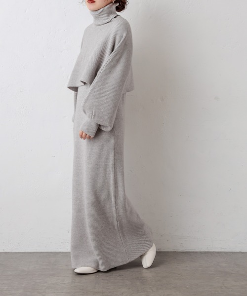 natural couture(ナチュラルクチュール)の「マルチWAYトレンディニットSETワンピース(ワンピース・レディース・アイボリー/ライトグレー/モカ/ラベンダー/キャメル・FREE)」の17枚目の写真