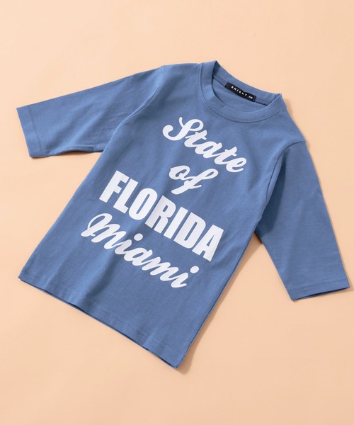 SHISKY（シスキー）の「SHISKY / シスキー ロゴプリント ビックシルエット クルーネック 7分袖 トップス カットソー キッズ（Tシャツ/カットソー・キッズ・オフホワイト/ベージュ系その他/ホワイト系その他2/ブラック/チャコール/オレンジ/ブラック系その他3/ブラック系その他/グレー系その他2/モカ/サックスブルー/ホワイト系その他/杢グレー/ベージュ/ホワイト系その他3/ブラウン系その他/ブラック系その他2/グリーン系その他/ミント/グレー系その他・110/150/130/160/140/120）」の19枚目の写真