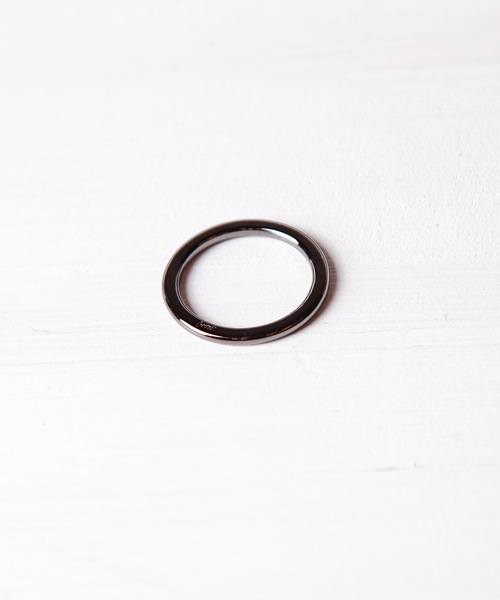 Genri（ゲンリ）の「Genri /コーティングフラットリング（リング・メンズ・ブラック/シルバー/ゴールド・5号/15号/17号/11号/9号/7号）」の2枚目の写真