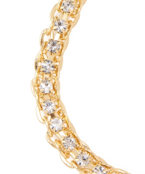 BEAUTY&YOUTH UNITED ARROWS（ビューティーアンドユースユナイテッドアローズ）の「BYMCM ダブルチェーン ビジューネックレス ◆（ネックレス・レディース・ゴールド/ブラック・フリー）」の6枚目の写真