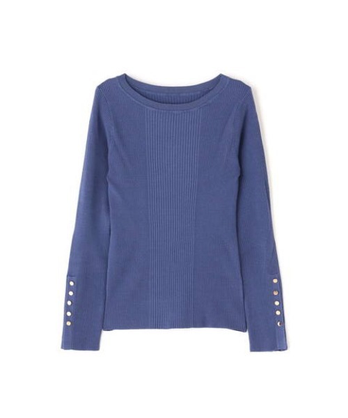 N.(N. Natural Beauty Basic)(エヌエヌナチュラルビューティーベーシック)の「◆ポイントボタンランダムリブニット(ニット/セーター・レディース・ベージュ/ネイビー/オフホワイト/ブルー・MEDIUM)」の21枚目の写真