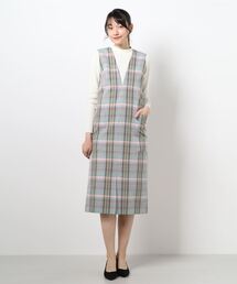 qualite（カリテ）の「ブライトチェックワンピース（ワンピース）」