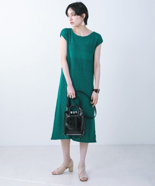 Bou Jeloud（ブージュルード）の「透かし柄◆美ラインニットワンピース（ワンピース・レディース・ベージュ/グリーン/A・FREE）」の11枚目の写真