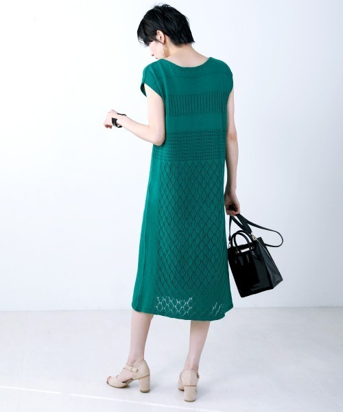 Bou Jeloud（ブージュルード）の「透かし柄◆美ラインニットワンピース（ワンピース・レディース・ベージュ/グリーン/A・FREE）」の14枚目の写真