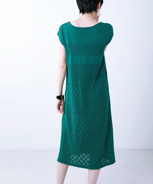Bou Jeloud（ブージュルード）の「透かし柄◆美ラインニットワンピース（ワンピース・レディース・ベージュ/グリーン/A・FREE）」の15枚目の写真
