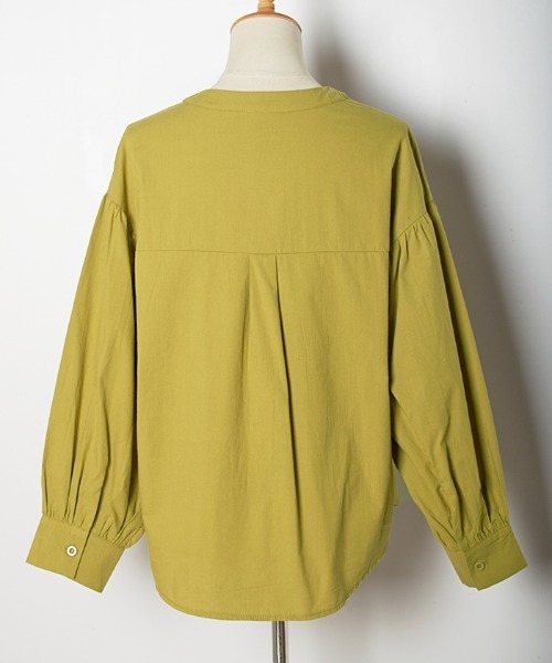 Futier land(フューティアランド)の「バルーンスリーブバンドカラーシャツブラウス(シャツ/ブラウス・レディース・ブラック/ブラウン/オフホワイト/グリーン系その他/パープル/ライトパープル/ピンク/ラベンダー/ブルーグレー/アイボリー/オレンジ・MEDIUM/LARGE/X-LARGE)」の20枚目の写真