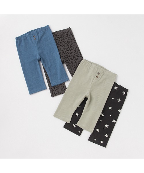 petit main（プティマイン）の「プティプラ BOYSレギンスセット(7分丈)（レギンス/スパッツ・キッズ・サックスブルー/ライトカーキ・80ｃｍ/90cm/110cm/100cm）」の5枚目の写真