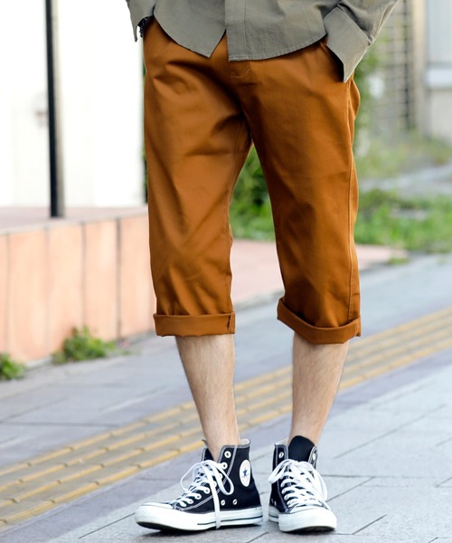 JILL BLAZE(ジルブレイズ)の「C/ツイル ベーシック レギュラーシルエット クロップド チノ パンツ(チノパンツ・メンズ・ベージュ/ブルーグリーン/ライトグレー/ブルー/オリーブ/ライトピンク/ホワイト/ライトブラウン/ワイン/ブラック/ネイビー/キナリ/チャコールグレー/グリーン/オレンジ・L/LL/M)」の6枚目の写真