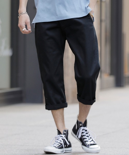 JILL BLAZE(ジルブレイズ)の「C/ツイル ベーシック レギュラーシルエット クロップド チノ パンツ(チノパンツ・メンズ・ベージュ/ブルーグリーン/ライトグレー/ブルー/オリーブ/ライトピンク/ホワイト/ライトブラウン/ワイン/ブラック/ネイビー/キナリ/チャコールグレー/グリーン/オレンジ・L/LL/M)」の3枚目の写真