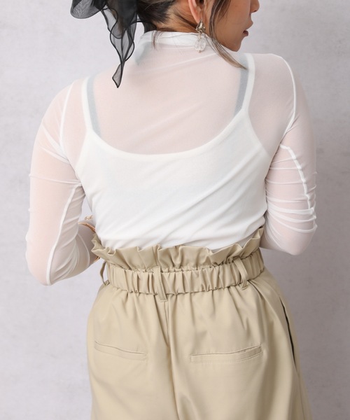 ap retro(アプレトロ)の「メロウシースルーインナー【ZOZO限定アイテム】(Tシャツ/カットソー・レディース・アイボリー/ブラック/ホワイト・FREE)」の20枚目の写真