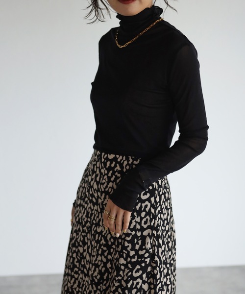 ap retro(アプレトロ)の「メロウシースルーインナー【ZOZO限定アイテム】(Tシャツ/カットソー・レディース・アイボリー/ブラック/ホワイト・FREE)」の7枚目の写真