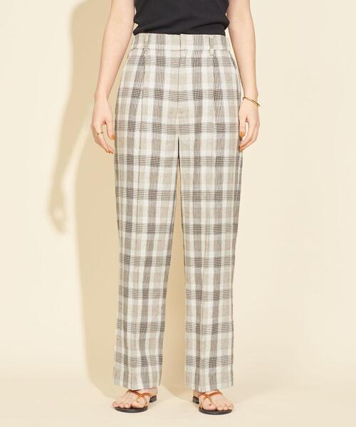 BEAUTY&YOUTH UNITED ARROWS(ビューティーアンドユースユナイテッドアローズ)の「BY∴ 麻ブレンドチェックサイドゴムパンツ -ウォッシャブル-(その他パンツ・レディース・ブラック/オリーブ/ブラウン・M/S/L)」の17枚目の写真
