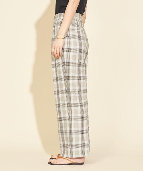 BEAUTY&YOUTH UNITED ARROWS(ビューティーアンドユースユナイテッドアローズ)の「BY∴ 麻ブレンドチェックサイドゴムパンツ -ウォッシャブル-(その他パンツ・レディース・ブラック/オリーブ/ブラウン・M/S/L)」の18枚目の写真