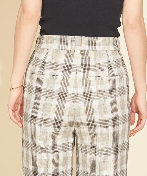 BEAUTY&YOUTH UNITED ARROWS(ビューティーアンドユースユナイテッドアローズ)の「BY∴ 麻ブレンドチェックサイドゴムパンツ -ウォッシャブル-(その他パンツ・レディース・ブラック/オリーブ/ブラウン・M/S/L)」の11枚目の写真