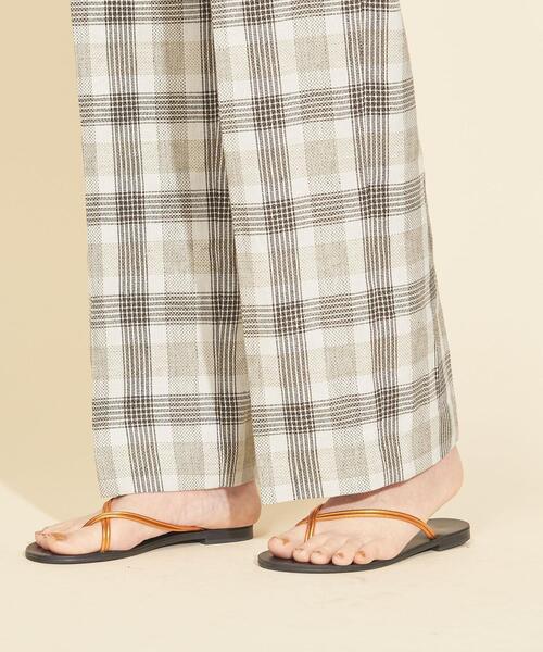 BEAUTY&YOUTH UNITED ARROWS(ビューティーアンドユースユナイテッドアローズ)の「BY∴ 麻ブレンドチェックサイドゴムパンツ -ウォッシャブル-(その他パンツ・レディース・ブラック/オリーブ/ブラウン・M/S/L)」の12枚目の写真