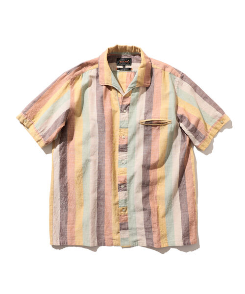 ビームスボーイ★BEAMS BOYマルチストライプイタリアンカラーシャツ BEAMS PLUS（ビームスプラス）の「BEAMS PLUS / スラブマルチ