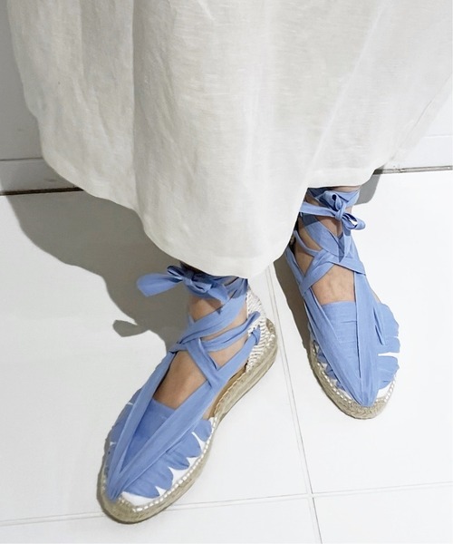 La Manual Alpargatera（マヌアル・アルパルガテラ）の「【LA MANUAL ALPARGATERA】エスパドリーユ（サンダル・レディース・ホワイト/チャコールグレー/ブラック/サックスブルー・38/35/36/37）」の4枚目の写真