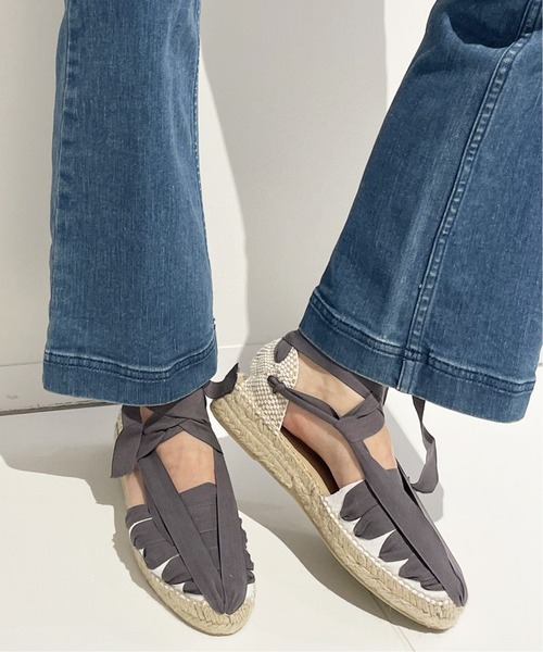La Manual Alpargatera（マヌアル・アルパルガテラ）の「【LA MANUAL ALPARGATERA】エスパドリーユ（サンダル・レディース・ホワイト/チャコールグレー/ブラック/サックスブルー・38/35/36/37）」の12枚目の写真