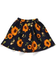 ひまわり柄ギャザースカート