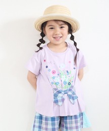 KP | 花プリントモチーフの半袖Tシャツ(100-130cm)(Tシャツ/カットソー)