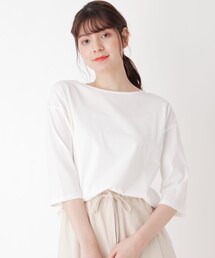 pink adobe | ◆【M-LL/UVケア/ひんやり】ベーシック7分袖プルオーバー(Tシャツ/カットソー)