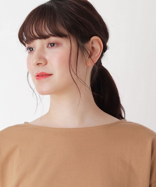 pink adobe（ピンクアドベ）の「◆【M-LL/UVケア/ひんやり】ベーシック7分袖プルオーバー（Tシャツ/カットソー・レディース・オフホワイト/ホワイト系5/チャコールグレー/キャメル・38/42/40）」の8枚目の写真