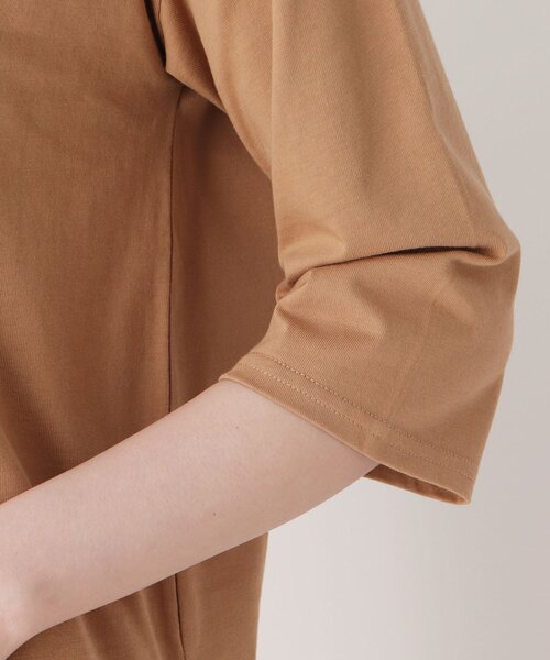 pink adobe（ピンクアドベ）の「◆【M-LL/UVケア/ひんやり】ベーシック7分袖プルオーバー（Tシャツ/カットソー・レディース・オフホワイト/ホワイト系5/チャコールグレー/キャメル・38/42/40）」の9枚目の写真