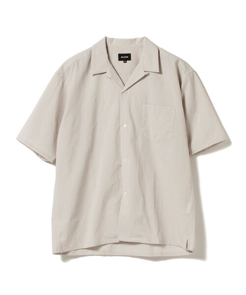 BEAMS（ビームス）の「BEAMS / ソロテックス(R) オープンカラー シャツ（シャツ/ブラウス・メンズ・ネイビー/グレー/オリーブ・SMALL/MEDIUM/X-LARGE/LARGE）」の4枚目の写真