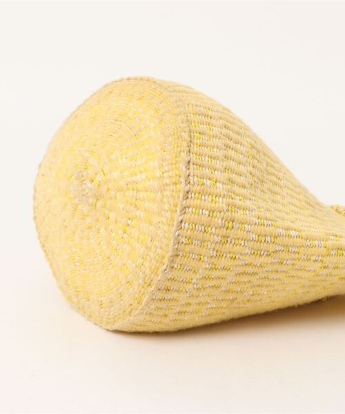 bulle de savon（ビュルデサボン）の「アクリル タイダイ サイザルカゴバッグ（かごバッグ・レディース・パープル/イエロー・FREE）」の4枚目の写真