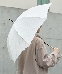 【because】ドットグリッターヒートカット 雨傘 晴雨兼用 折りたたみ傘 BE-16192