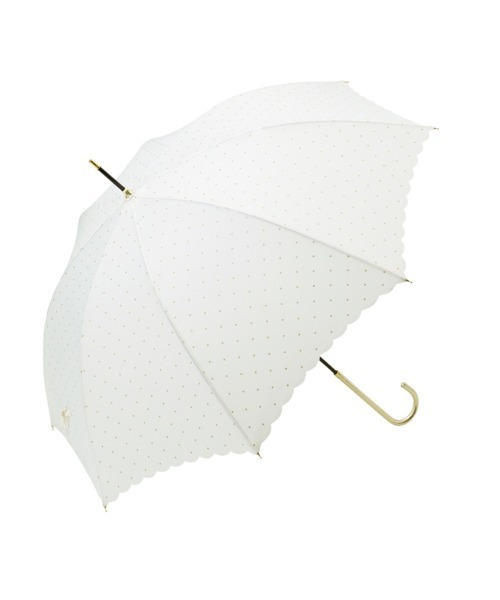 because(ビコーズ)の「【because】ドットグリッターヒートカット 雨傘 晴雨兼用 折りたたみ傘 BE-16192(長傘・レディース・ネイビー/ホワイト/ブラック・FREE)」の8枚目の写真