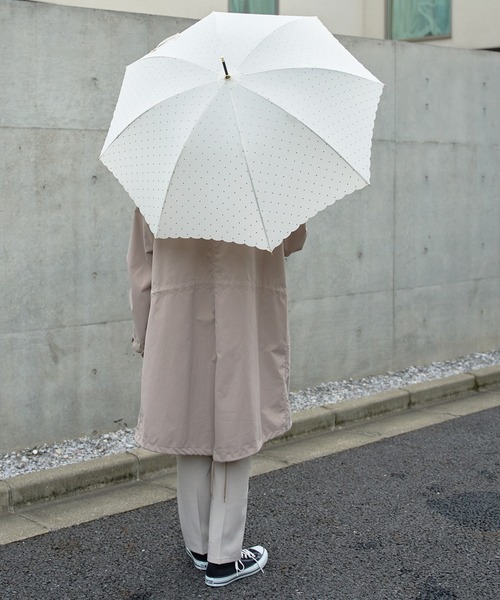 because(ビコーズ)の「【because】ドットグリッターヒートカット 雨傘 晴雨兼用 折りたたみ傘 BE-16192(長傘・レディース・ネイビー/ホワイト/ブラック・FREE)」の7枚目の写真