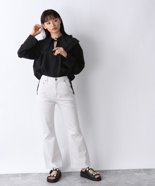 JEANASIS（ジーナシス）の「リサイクルコーヒーストレッチフレアデニム/948041（デニムパンツ・レディース・ブルー/ライトグレー/ブラック/スミクロ/ベージュ・SMALL/MEDIUM）」の10枚目の写真