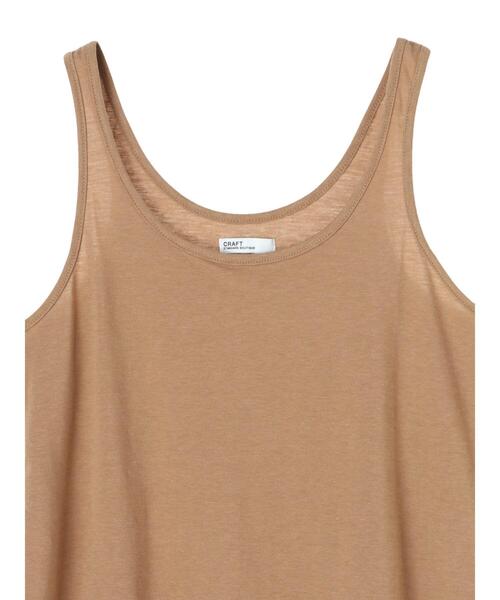 CRAFT STANDARD BOUTIQUE（クラフトスタンダードブティック）の「ルーズタンク　＊（タンクトップ・レディース・ホワイト/ブラック/ベージュ/モカ・FREE）」の6枚目の写真