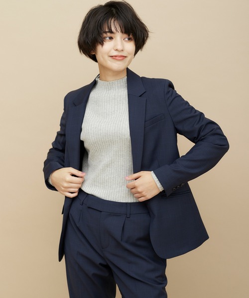 CLEARIMPRESSION (クリアインプレッション)の「グレンチェック テーラードジャケット【セットアップ対応】(スーツジャケット・レディース・ネイビー/ブラウン・9号/7号/11号)」の13枚目の写真