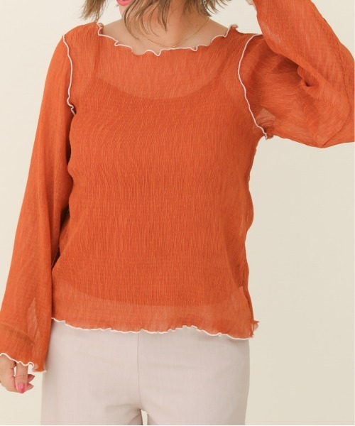 sakishimatokyo（サキシマトーキョー）の「【ZOZO限定】サキシマamp「2way配色メロウシアーブラウス」（シャツ/ブラウス・レディース・ブラック/サックスブルー/オレンジ/ライトグリーン/アイボリー・FREE）」の5枚目の写真