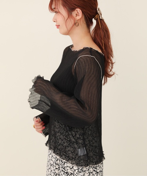 sakishimatokyo（サキシマトーキョー）の「【ZOZO限定】サキシマamp「2way配色メロウシアーブラウス」（シャツ/ブラウス・レディース・ブラック/サックスブルー/オレンジ/ライトグリーン/アイボリー・FREE）」の10枚目の写真