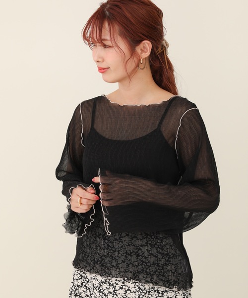 sakishimatokyo（サキシマトーキョー）の「【ZOZO限定】サキシマamp「2way配色メロウシアーブラウス」（シャツ/ブラウス・レディース・ブラック/サックスブルー/オレンジ/ライトグリーン/アイボリー・FREE）」の16枚目の写真