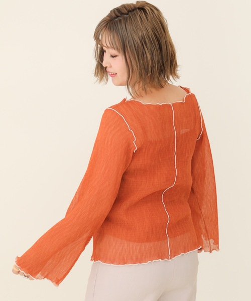 sakishimatokyo（サキシマトーキョー）の「【ZOZO限定】サキシマamp「2way配色メロウシアーブラウス」（シャツ/ブラウス・レディース・ブラック/サックスブルー/オレンジ/ライトグリーン/アイボリー・FREE）」の11枚目の写真