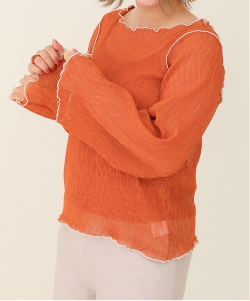 sakishimatokyo（サキシマトーキョー）の「【ZOZO限定】サキシマamp「2way配色メロウシアーブラウス」（シャツ/ブラウス・レディース・ブラック/サックスブルー/オレンジ/ライトグリーン/アイボリー・FREE）」の22枚目の写真