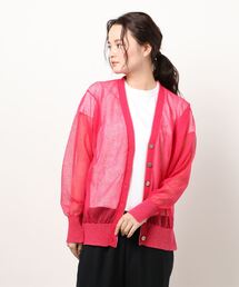 qualite | 【アンサンブル対応】シアーカラーレイヤードニットカーデ(カーディガン/ボレロ)