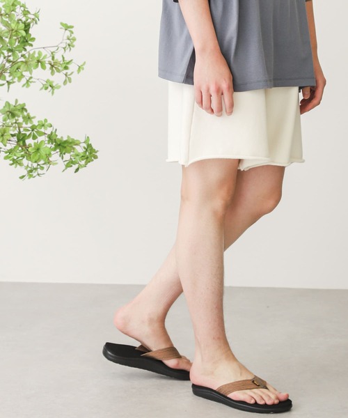 SENSE OF PLACE by URBAN RESEARCH(センスオブプレイスバイアーバンリサーチ)の「ケミカルカットオフショートパンツ(その他パンツ・メンズ・アイボリー/ブラック・MEDIUM/LARGE)」の1枚目の写真