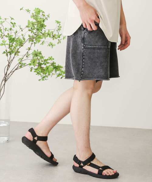 SENSE OF PLACE by URBAN RESEARCH(センスオブプレイスバイアーバンリサーチ)の「ケミカルカットオフショートパンツ(その他パンツ・メンズ・アイボリー/ブラック・MEDIUM/LARGE)」の5枚目の写真