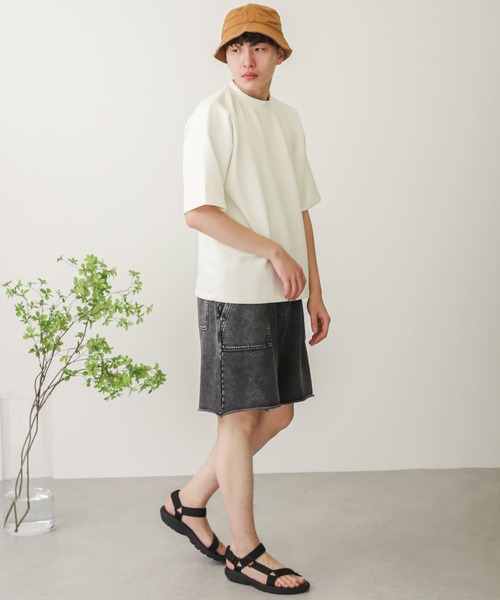 SENSE OF PLACE by URBAN RESEARCH(センスオブプレイスバイアーバンリサーチ)の「ケミカルカットオフショートパンツ(その他パンツ・メンズ・アイボリー/ブラック・MEDIUM/LARGE)」の14枚目の写真