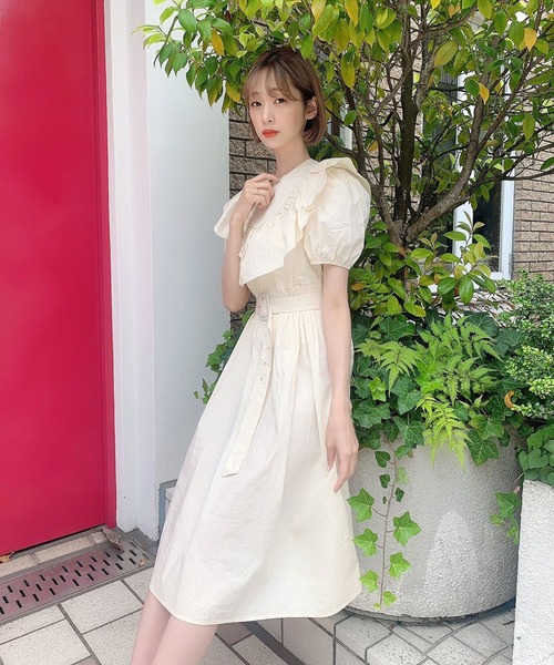 Titty Co ボヤージュティティーアンドコー のファッション Voyage Titty Co ワンピース Voyage ワンピース ドレス ラッフルミディワンピース ワンピース Voyage