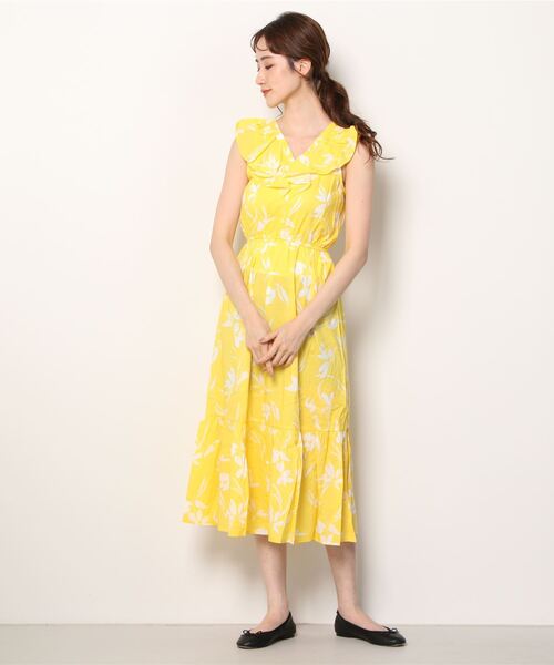 セール Banana Republic Factory Store Vネックフリルミディワンピース ワンピース Banana Republic Factory Store バナナリパブリック ファクトリーストア のファッション通販 Zozotown