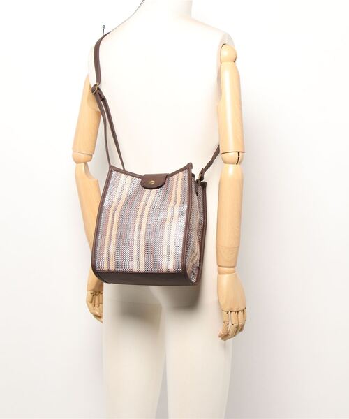 ehka sopo（エヘカソポ）の「パイピング雑材ミニショルダー（ショルダーバッグ・レディース・ダークブラウン/ブラウン/ベージュ・ﾌﾘ-）」の4枚目の写真