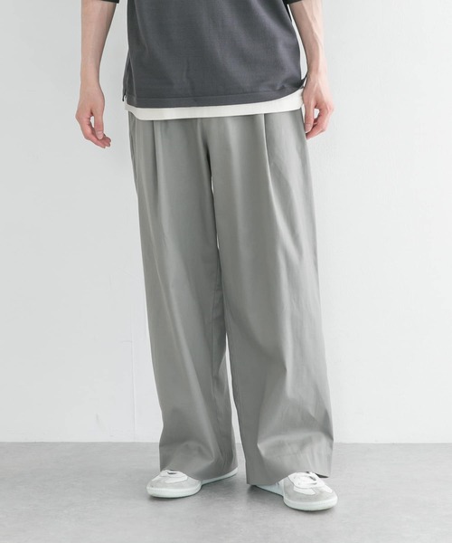 UR Lab.（アーバンリサーチラボ）の「UR Lab.　タックワイドパンツ（その他パンツ・メンズ・ブラック/オフホワイト/グレー・MEDIUM/LARGE）」の3枚目の写真